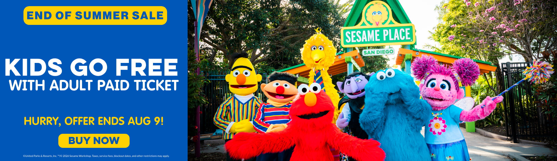Save on Sesame Place San Diego tickets during the End of Summer Sale