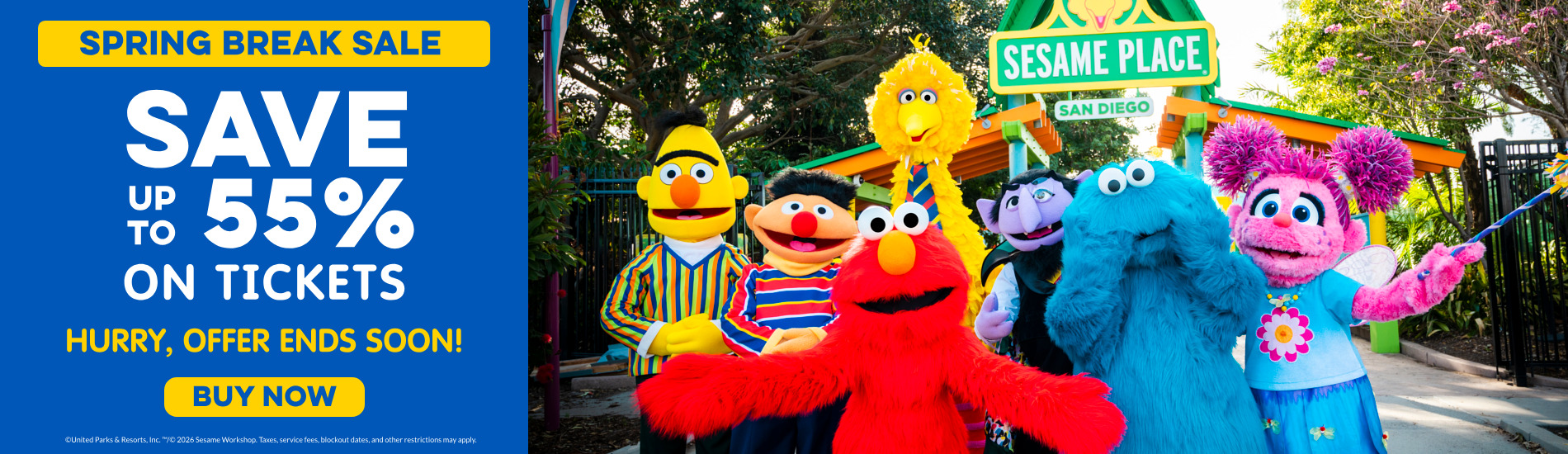 Sesame Place San Diego February Offers
