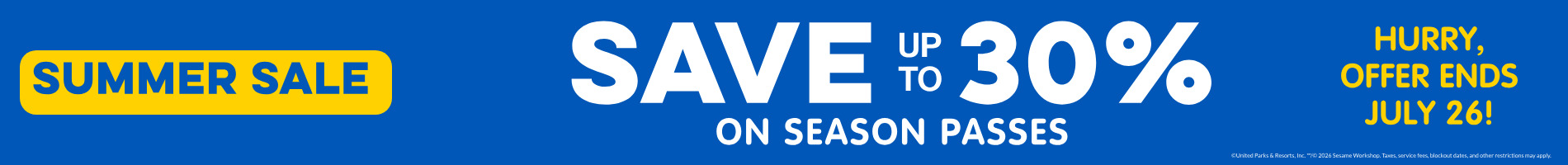 Sesame Place San Diego Summer Sale