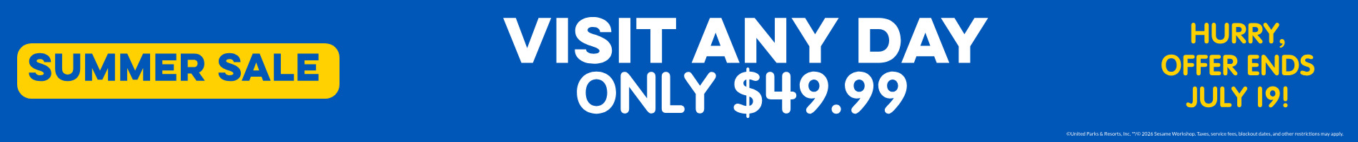 Sesame Place San Diego Summer Sale
