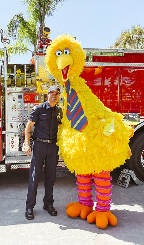 Big Bird with a First Responder