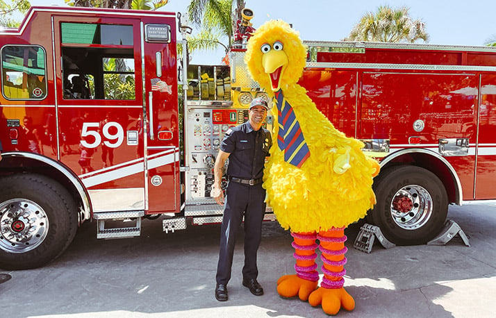 Big Bird with a First Responder