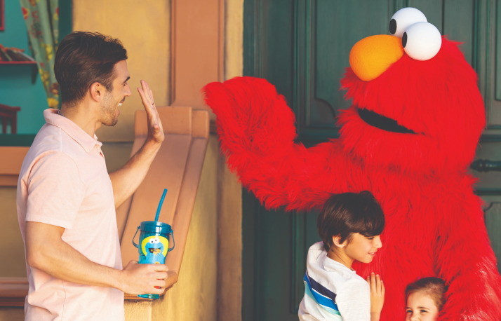 Elmo with dad.