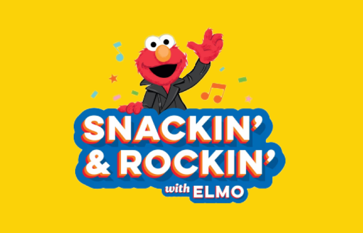 Snackin and Rockin Elmo Logo.