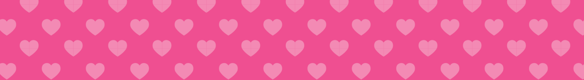 Valentine Banner pink with hearts.