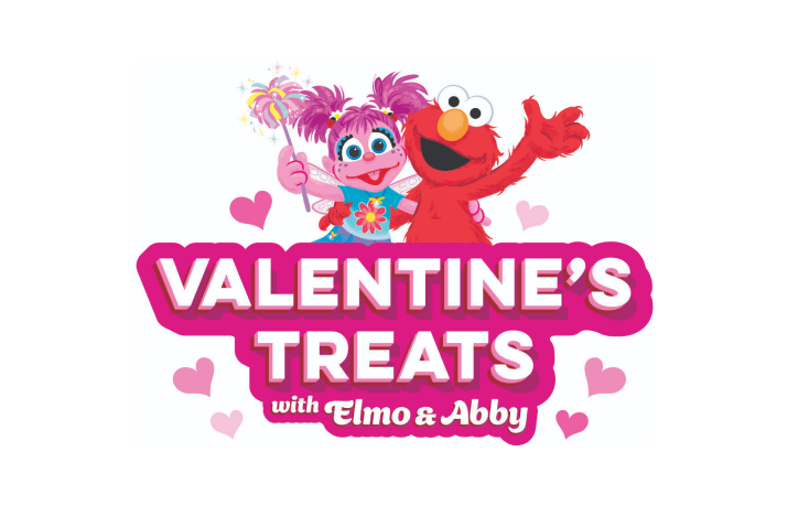 Valentine treats with elmo and abby.