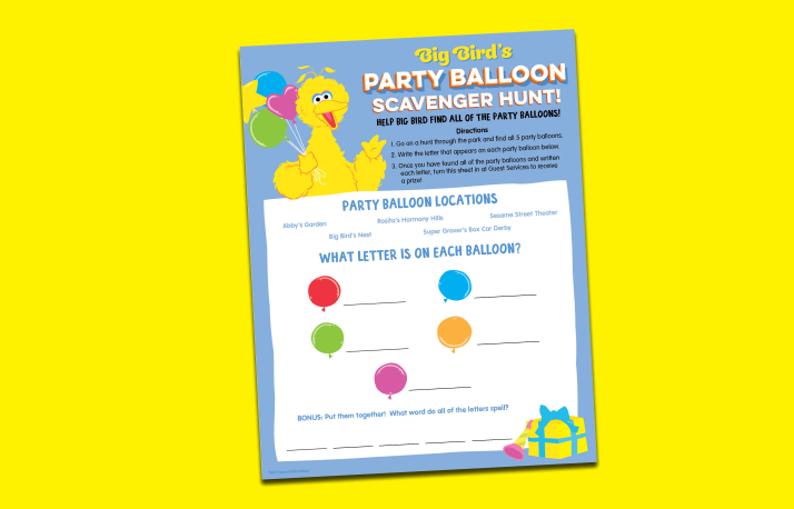 Scavenger Hunt BIg Bird.