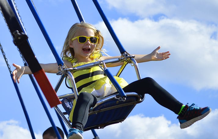 Swing attraction at Sesame Place
