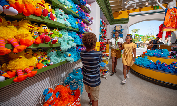 Shopping at Sesame Place