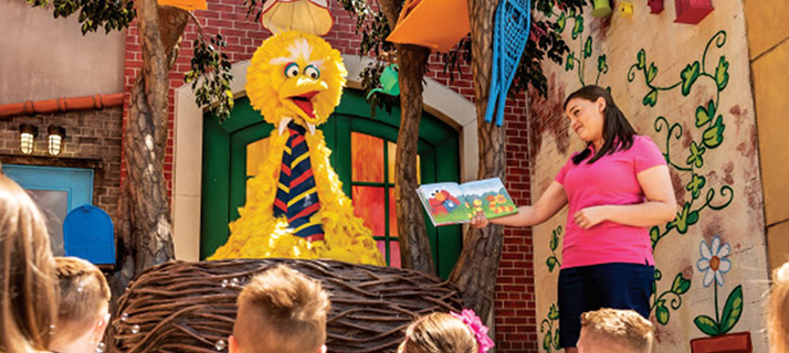 Storytime with Big Bird at Sesame Place